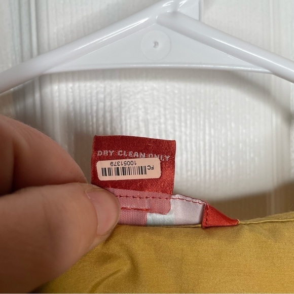 Sundance Silk Blend Ruffle Long Sleeve Blouse in Mustard Yellow L - Picture 8 of 10